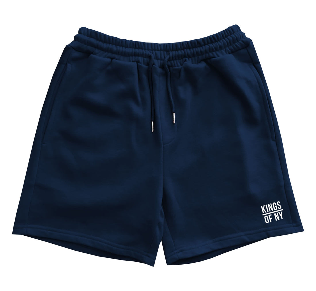 Logo Mens Sweat Shorts Navy Blue