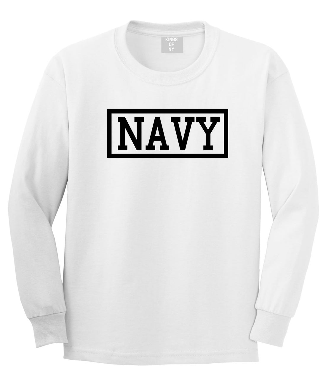 Navy Box Long Sleeve T-Shirt
