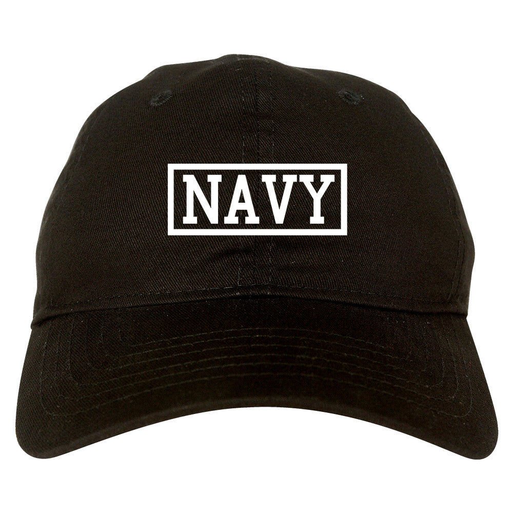 Navy Box Dad Hat