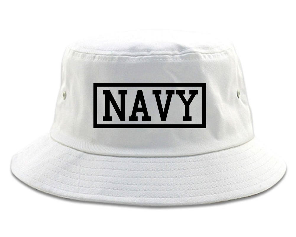 Navy Box Bucket Hat