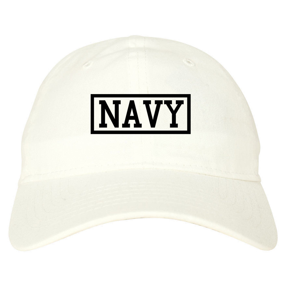 Navy Box Dad Hat