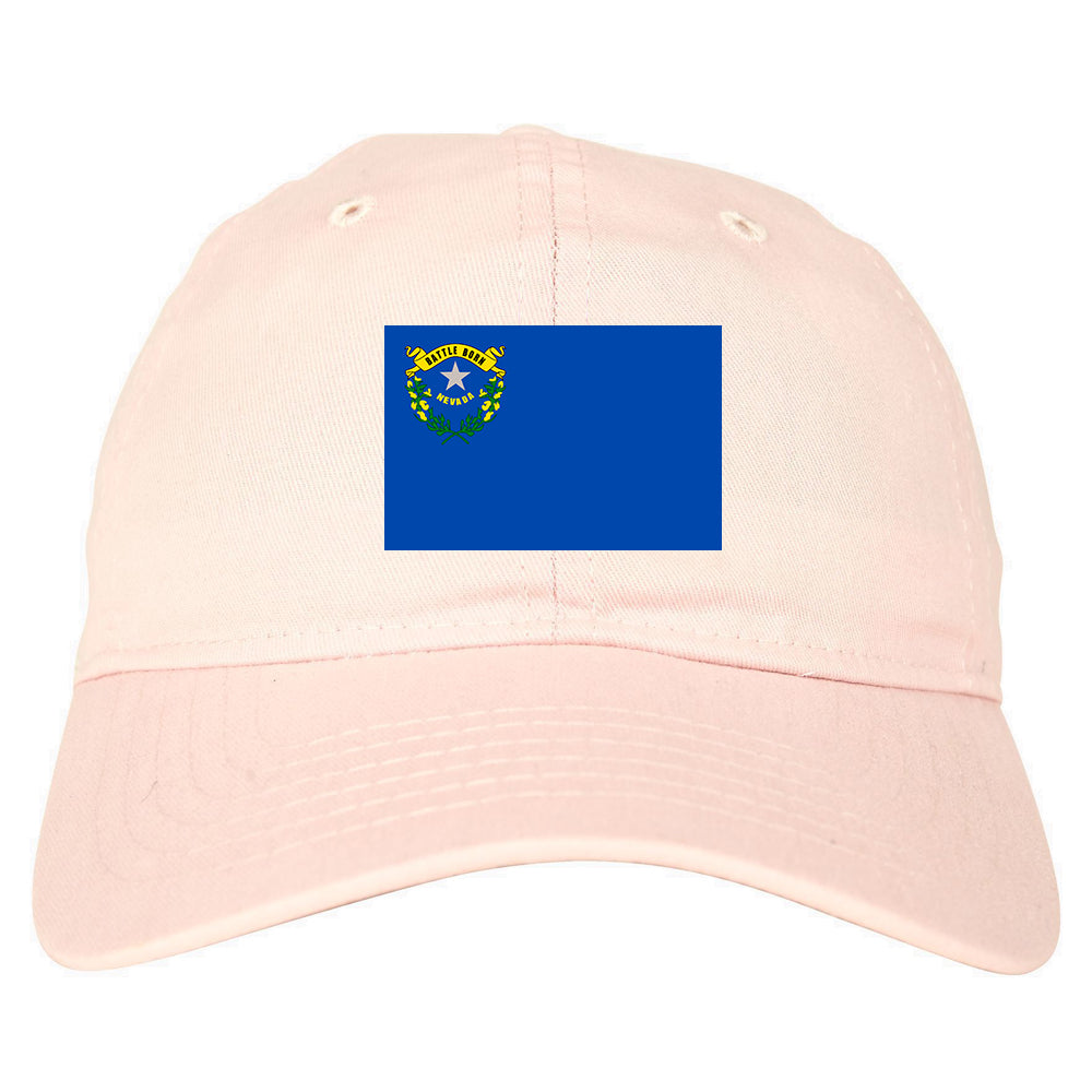 Nevada State Flag NV Chest Mens Dad Hat Pink