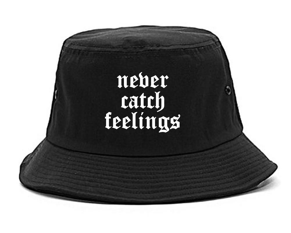 Never Catch Feelings Mens Bucket Hat Black