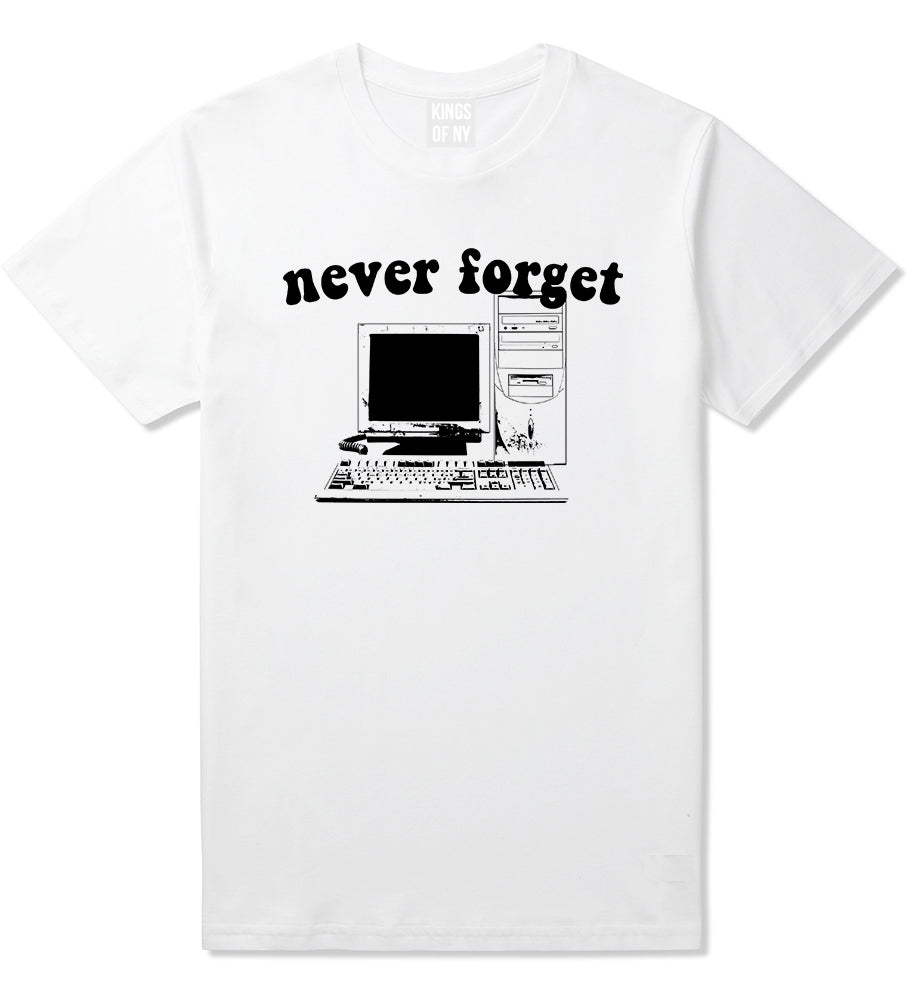 Never Forget Old Computer Nerd Mens T-Shirt White