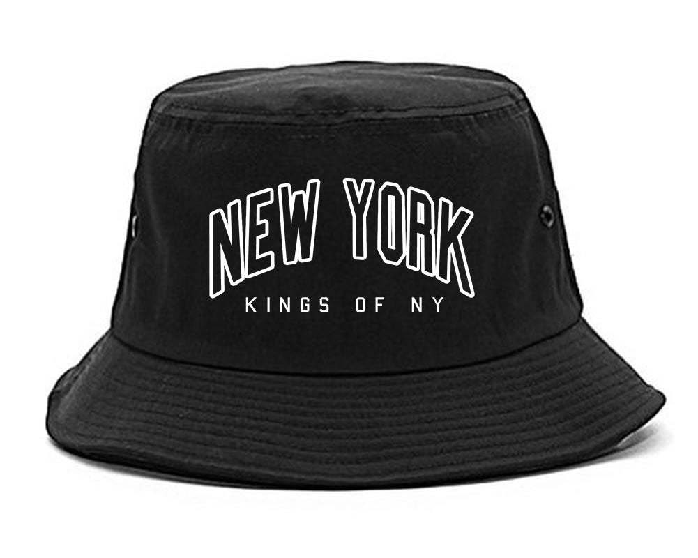 New York Blue And Orange Mens Bucket Hat Black