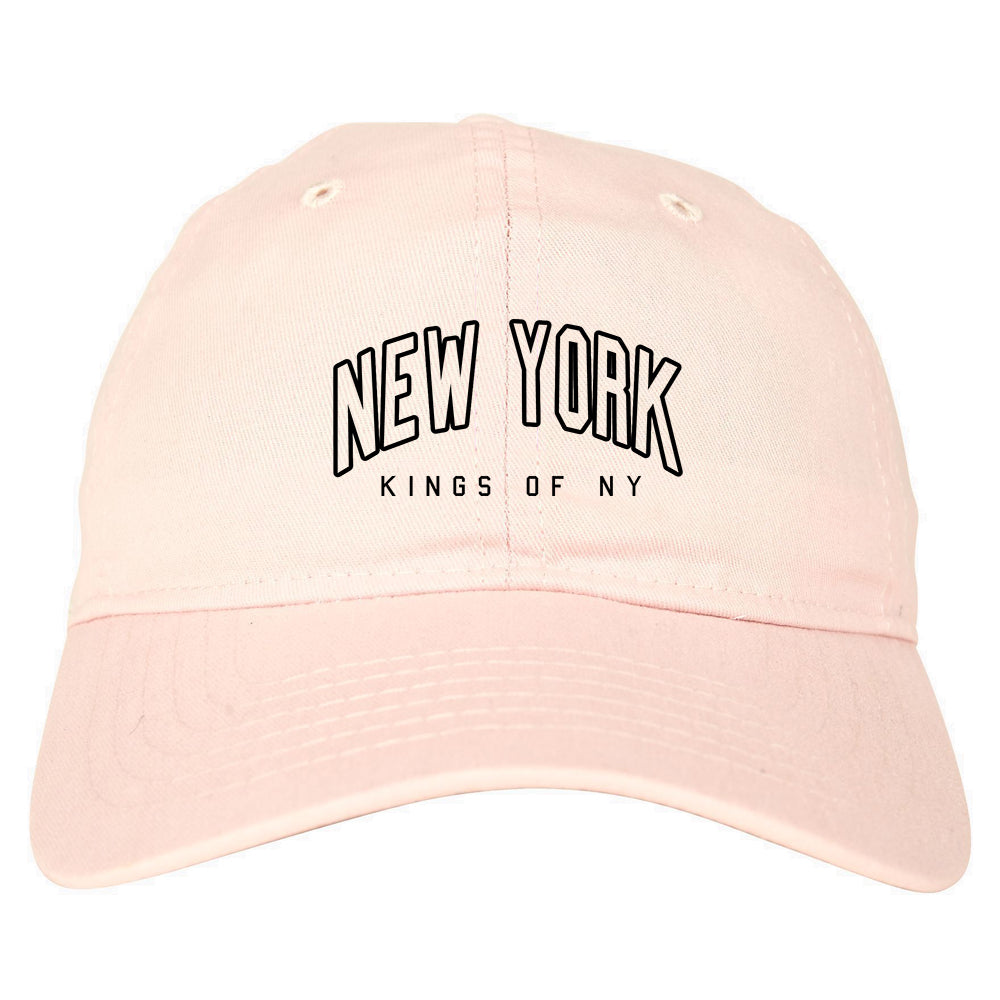 New York Blue And Orange Mens Dad Hat Baseball Cap Pink