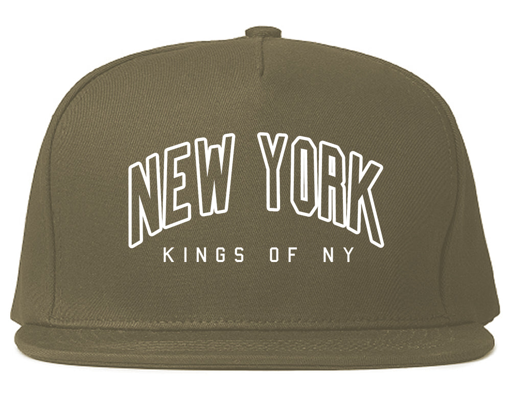 New York Blue And Orange Mens Snapback Hat Grey