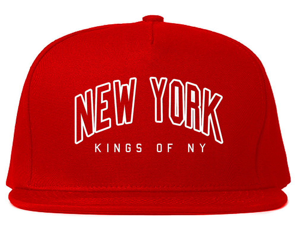 New York Blue And Orange Mens Snapback Hat Red