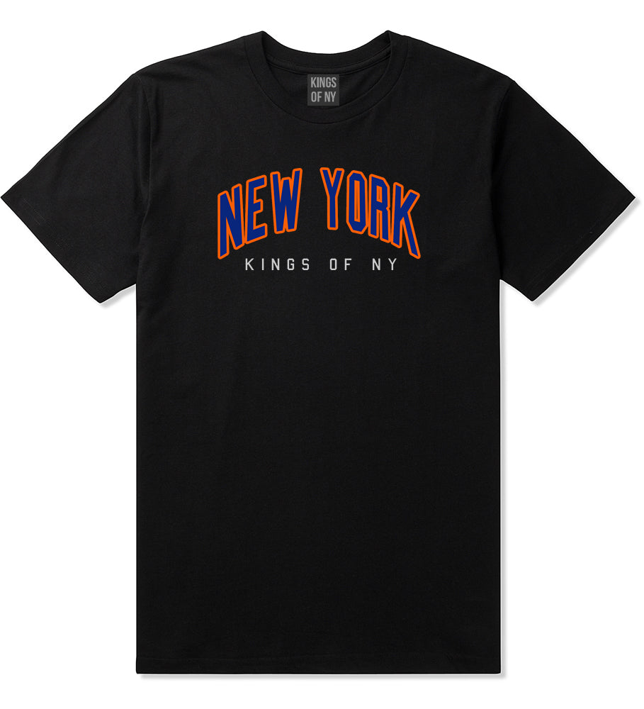 New York Blue And Orange Mens T-Shirt Black by Kings Of NY