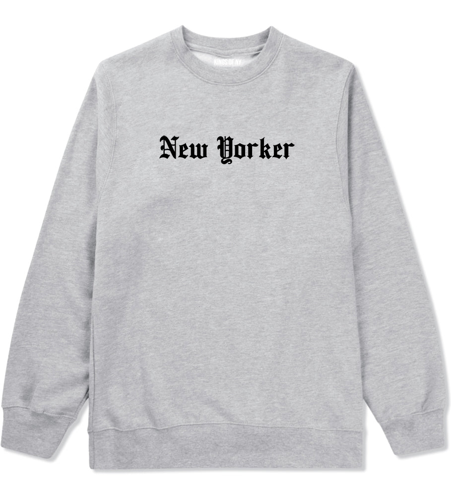 New Yorker Old English Mens Crewneck Sweatshirt Grey by Kings Of NY