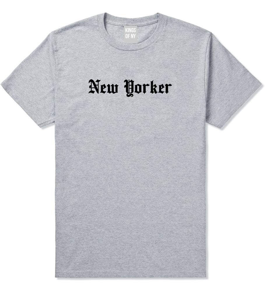 New Yorker Old English Mens T-Shirt Grey by Kings Of NY