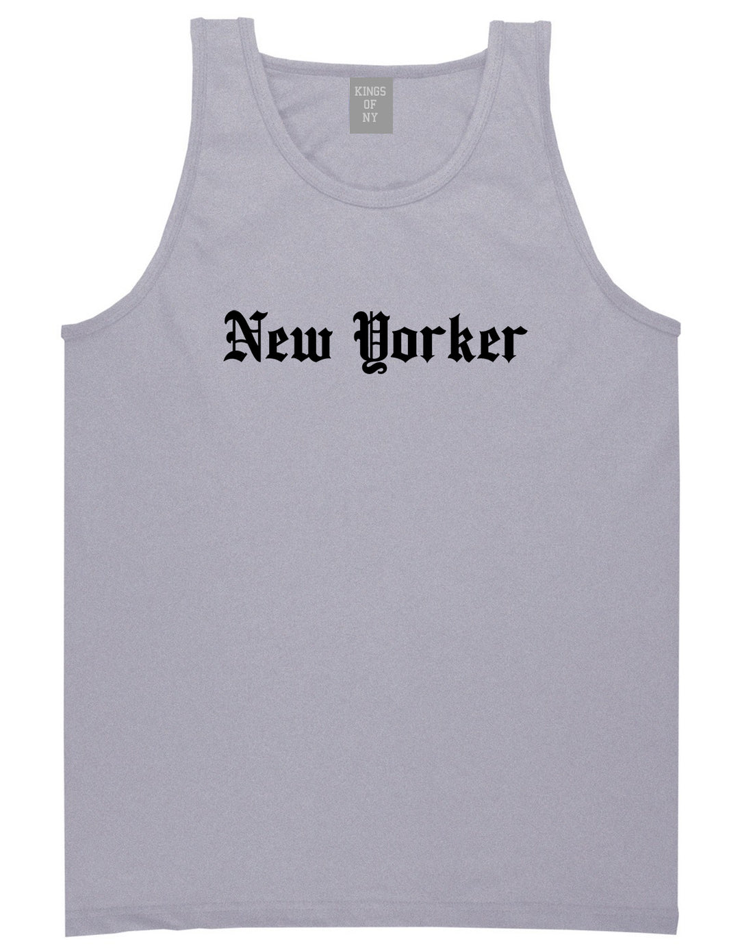 New Yorker Old English Mens Tank Top Shirt Grey by Kings Of NY