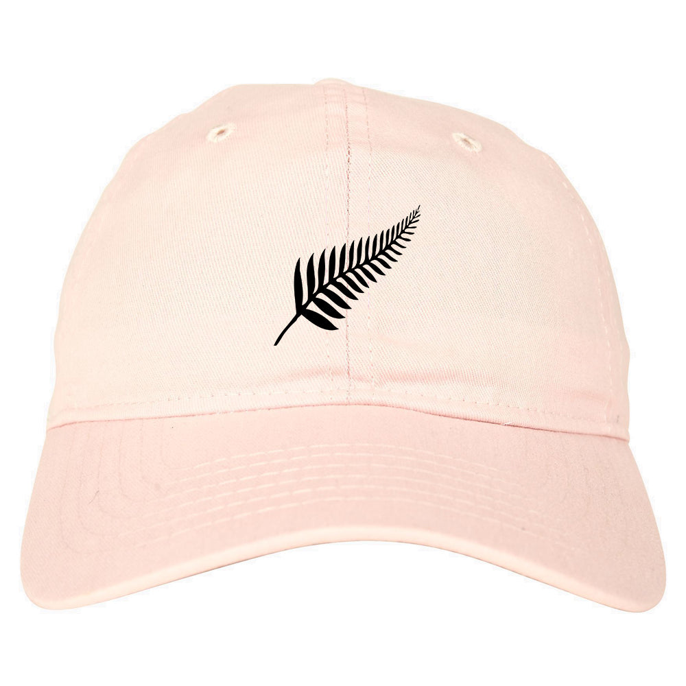New Zealand Pride Silver Fern Rugby Chest Mens Dad Hat Pink
