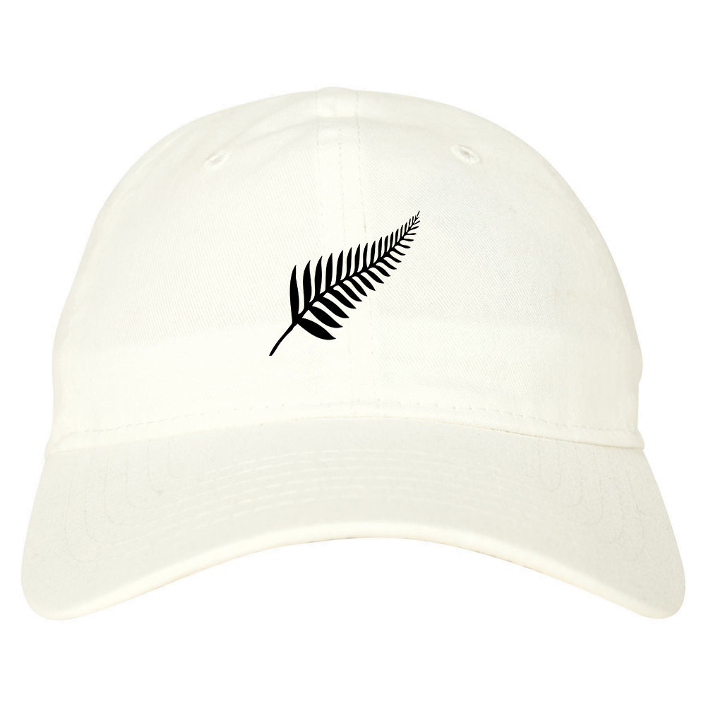New Zealand Pride Silver Fern Rugby Chest Mens Dad Hat White