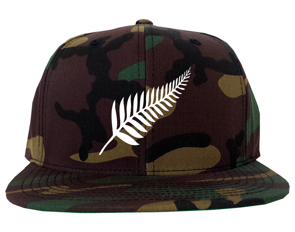 New Zealand Pride Silver Fern Rugby Chest Mens Snapback Hat Army Camo