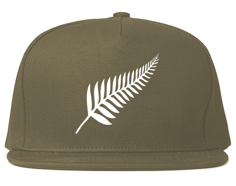 New Zealand Pride Silver Fern Rugby Chest Mens Snapback Hat Grey