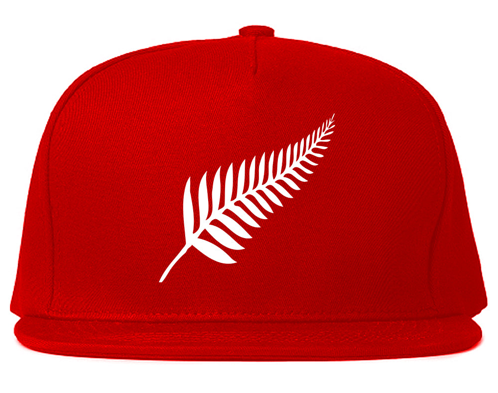 New Zealand Pride Silver Fern Rugby Chest Mens Snapback Hat Red