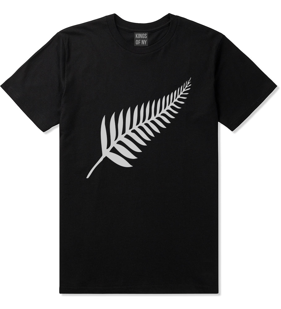 New Zealand Pride Silver Fern Rugby Chest Mens T-Shirt Black