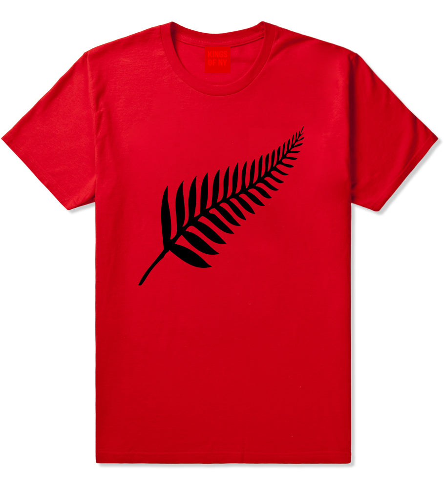 New Zealand Pride Silver Fern Rugby Chest Mens T-Shirt Red