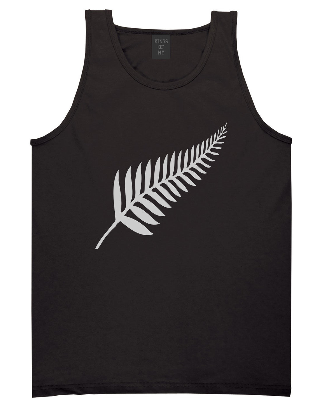 New Zealand Pride Silver Fern Rugby Chest Mens Tank Top T-Shirt Black