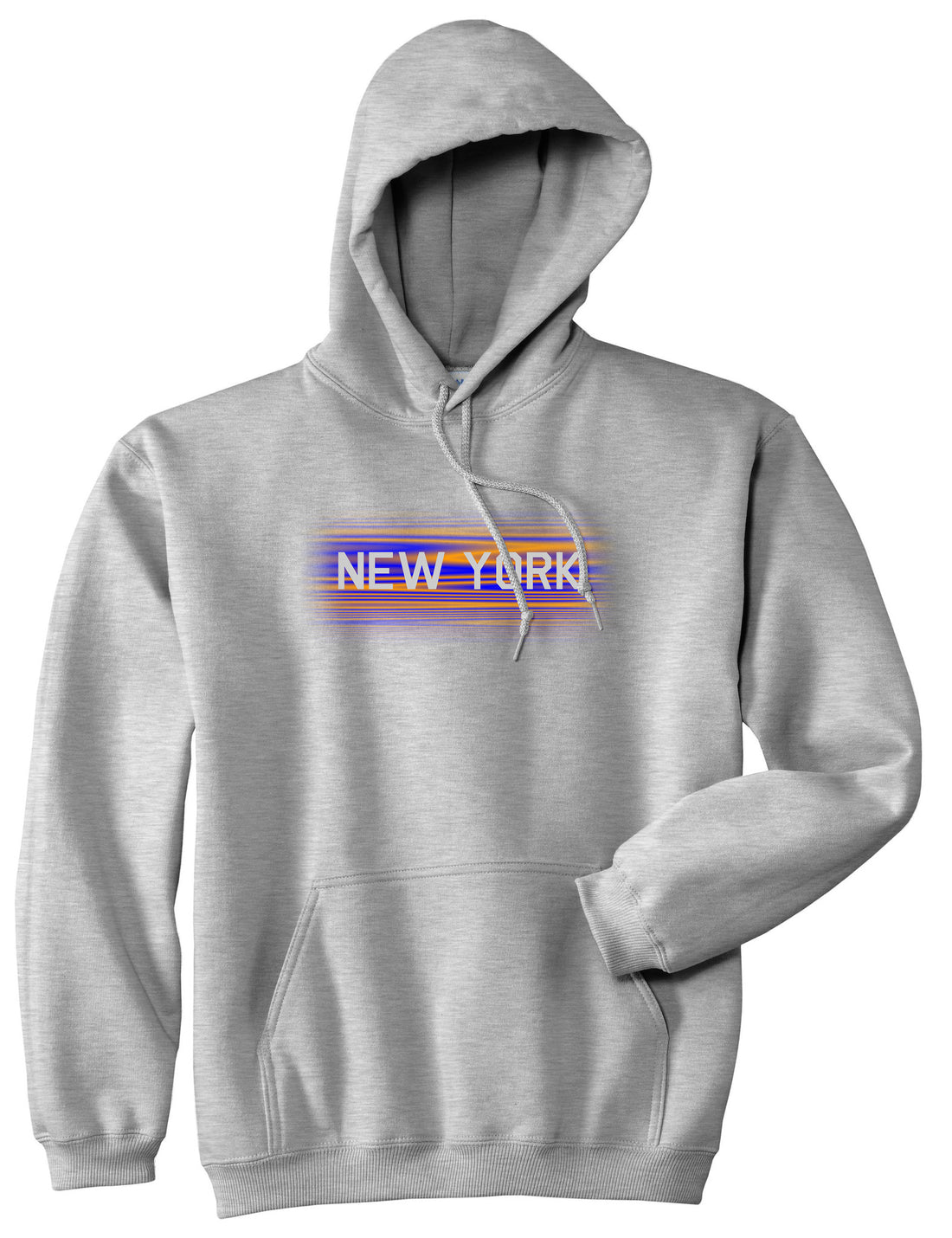 New York Hometeam Pullover Hoodie in Grey