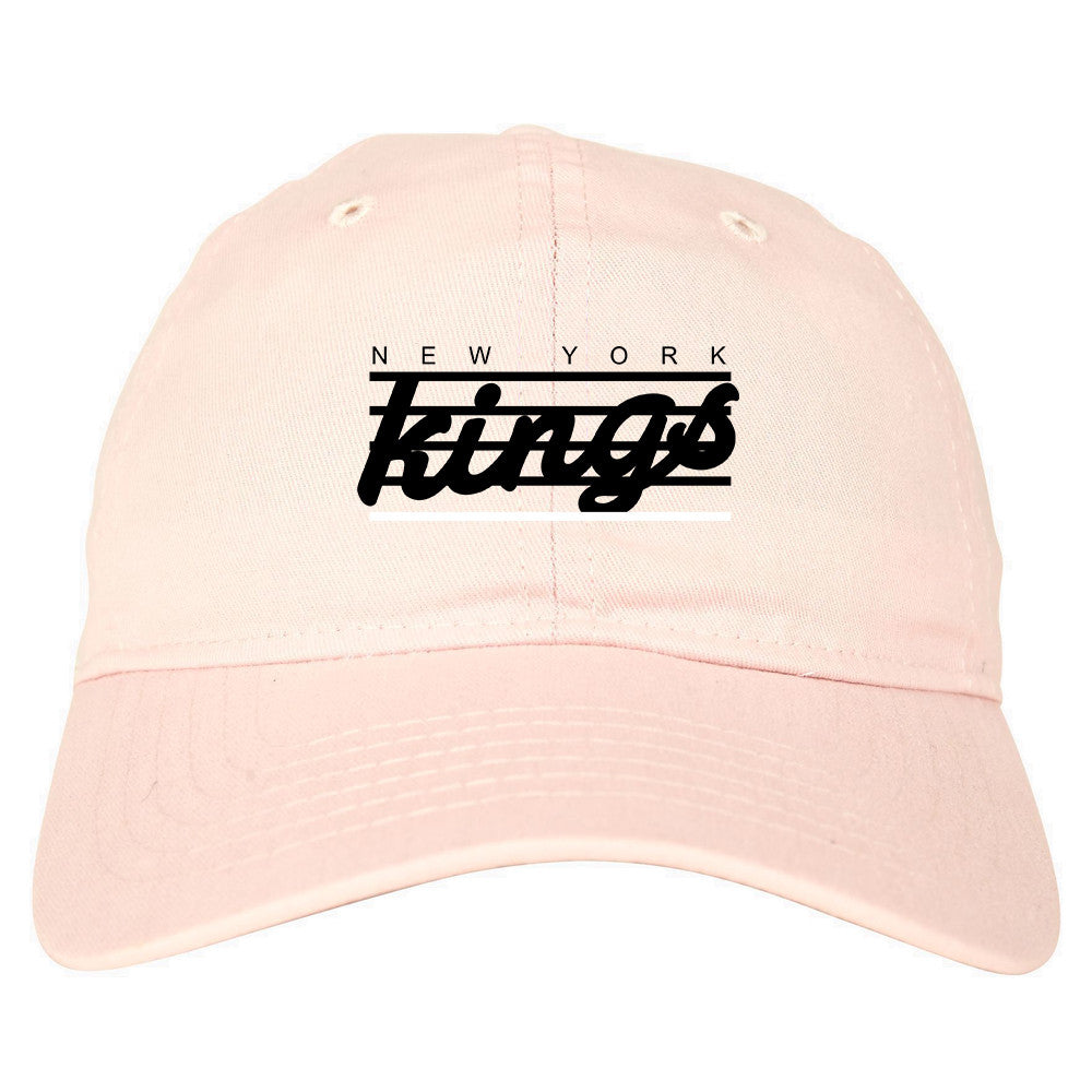 New York Kings Stripes Dad Hat in Pink