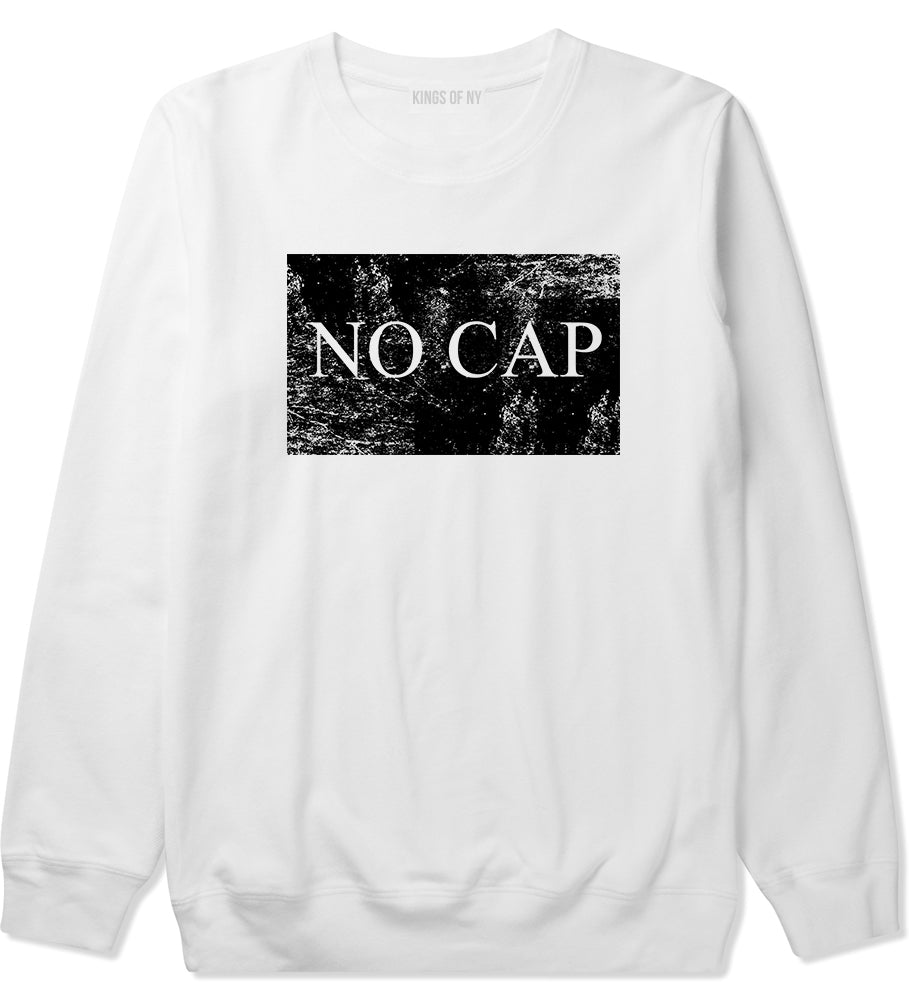 No Cap Vintage Mens Crewneck Sweatshirt White