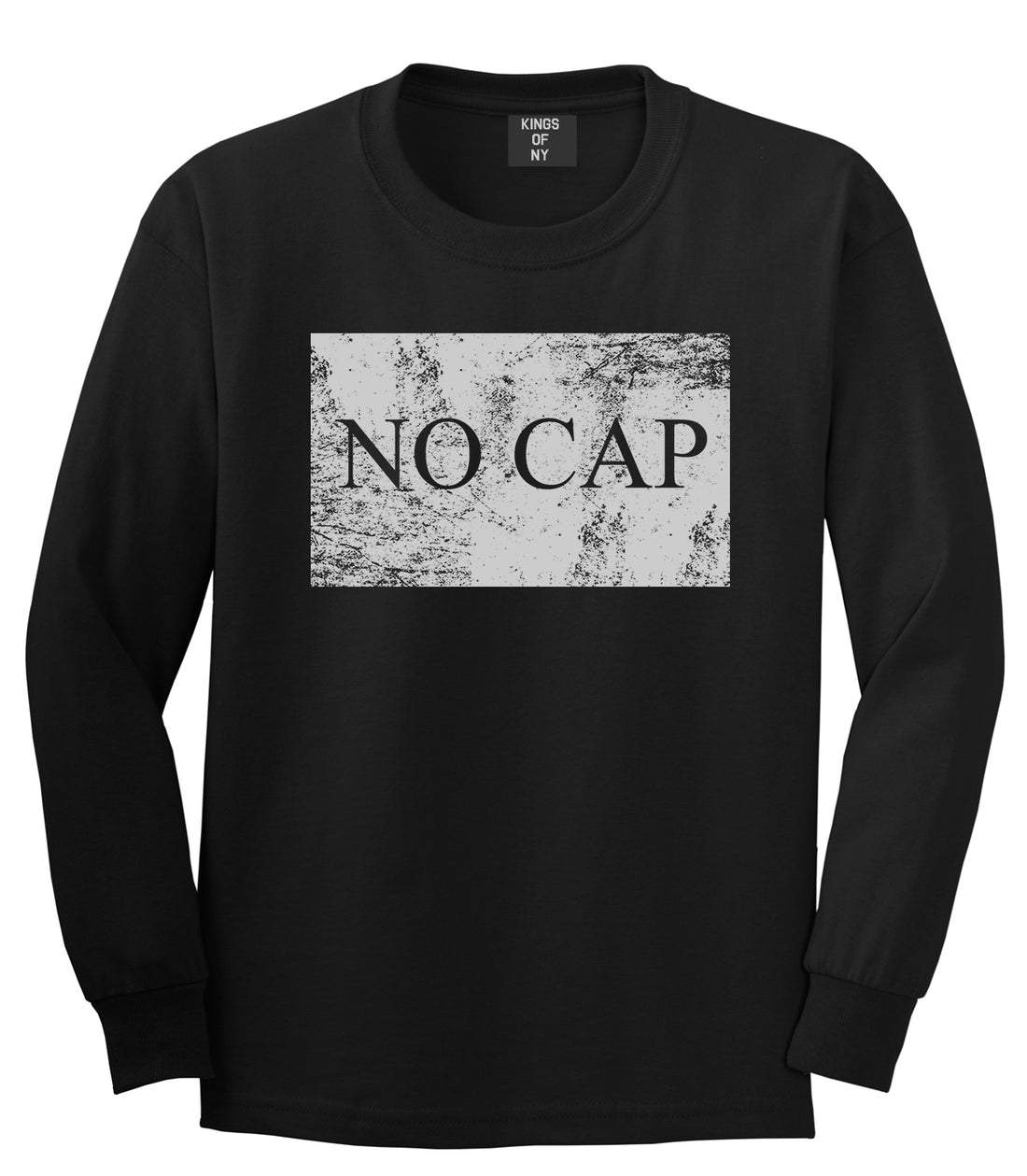 No Cap Vintage Mens Long Sleeve T-Shirt Black