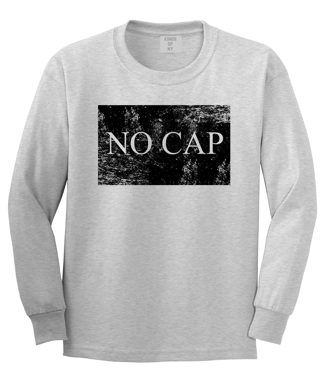No Cap Vintage Mens Long Sleeve T-Shirt Grey