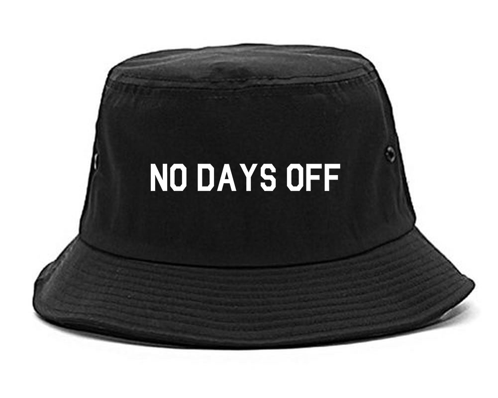 No_Days_Off Mens Black Bucket Hat by Kings Of NY