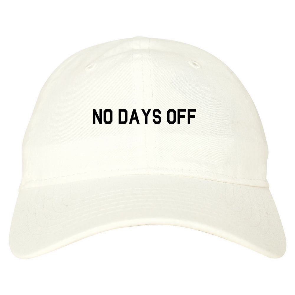 No_Days_Off Mens White Snapback Hat by Kings Of NY