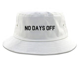 No_Days_Off Mens White Bucket Hat by Kings Of NY