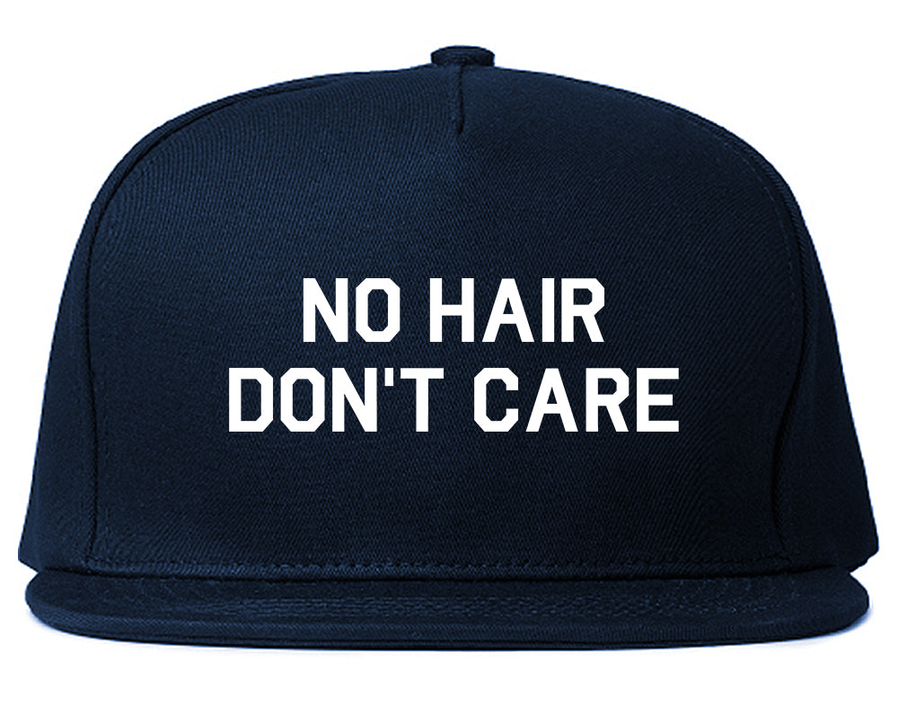 No Hair Dont Care Snapback Hat Blue