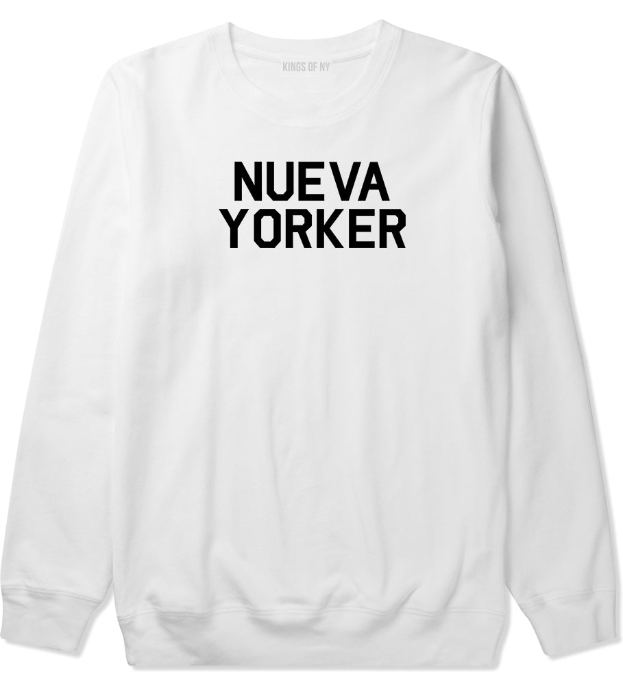 Nueva Yorker New York Spanish Crewneck Sweatshirt in White