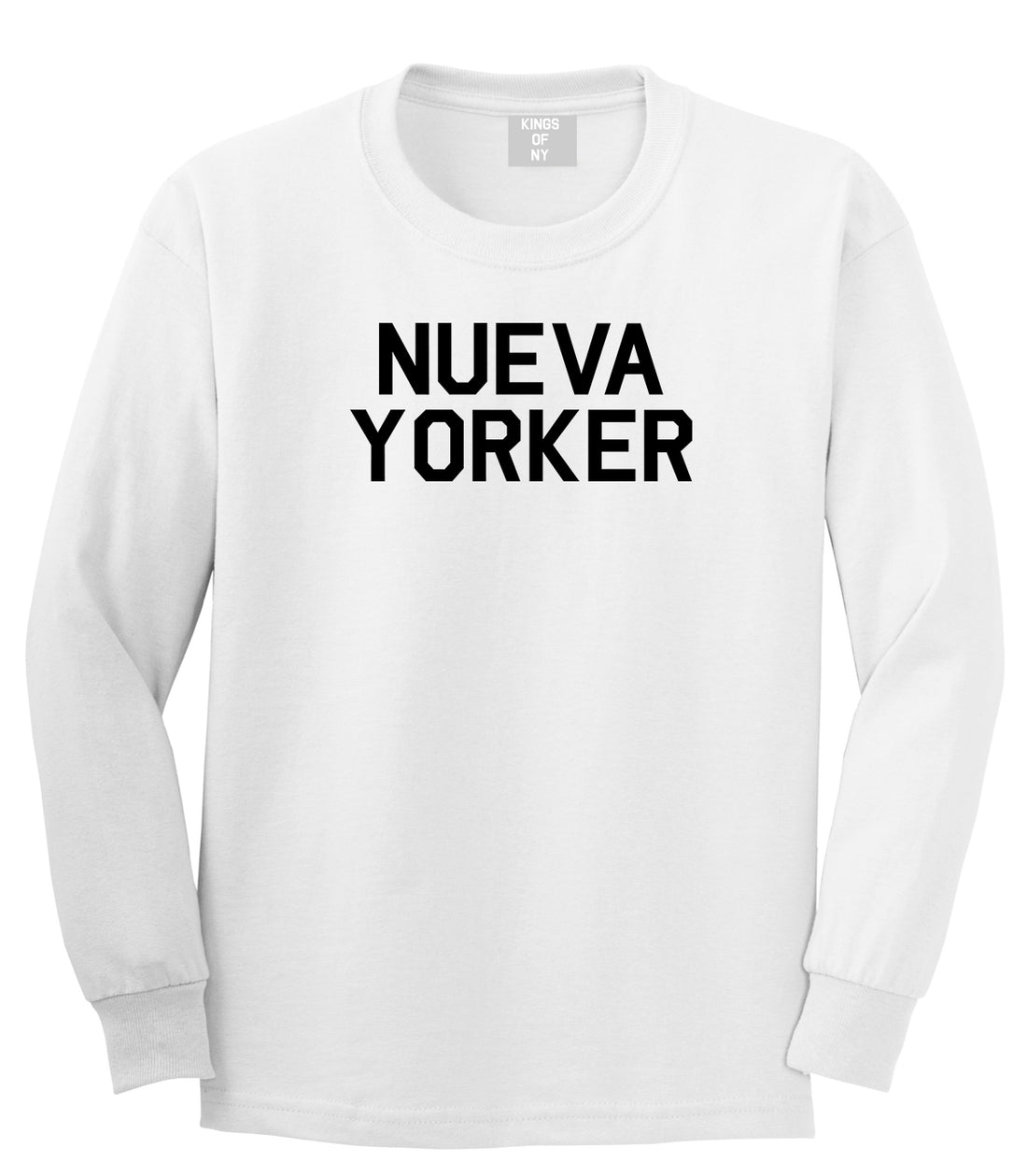 Nueva Yorker New York Spanish Long Sleeve T-Shirt in White