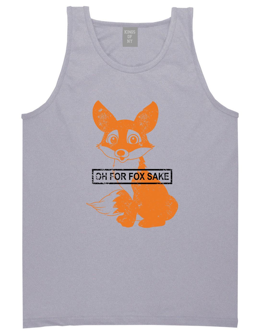 Oh For Fox Sake Mens Tank Top T-Shirt Grey