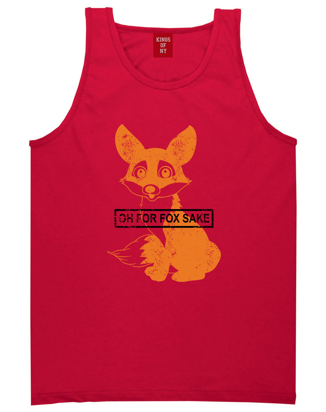 Oh For Fox Sake Mens Tank Top T-Shirt Red