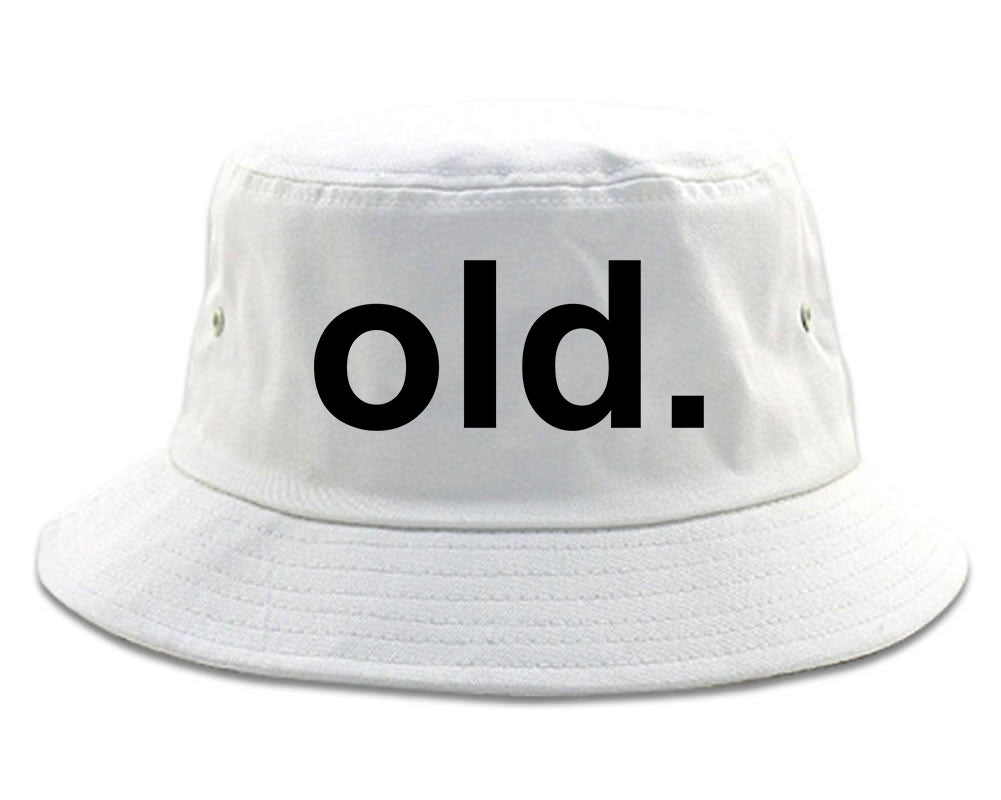Old Funny Grandpa Grandfather Mens Bucket Hat White