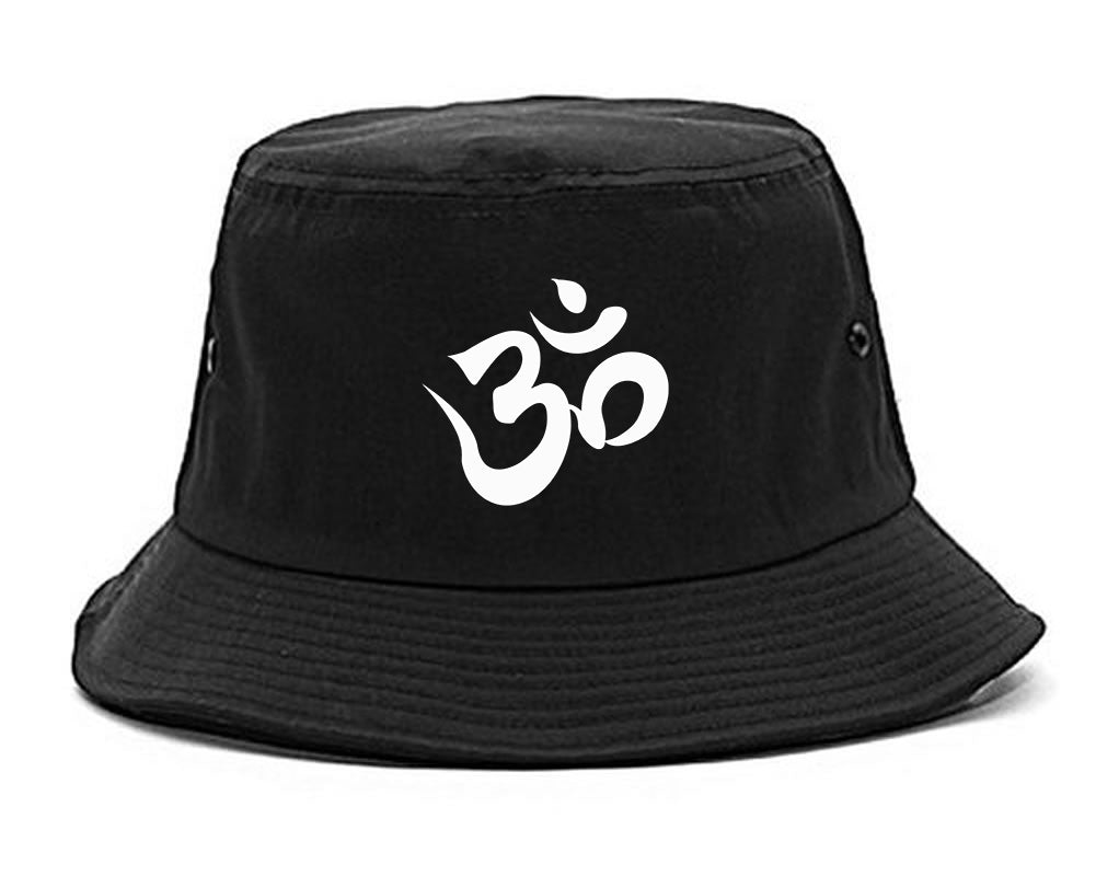 Om Ohm Symbol Bucket Hat Black