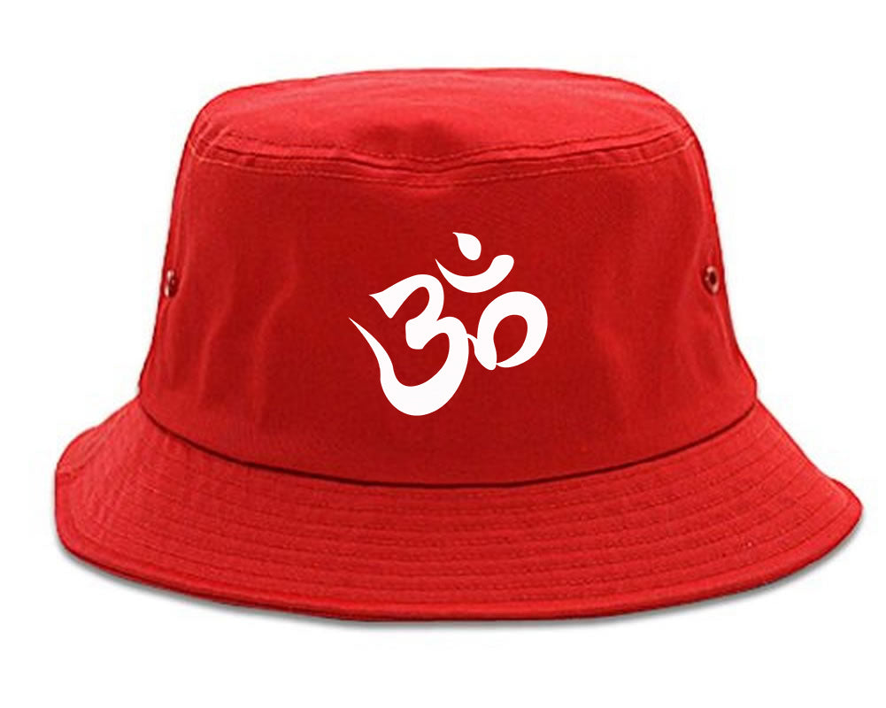 Om Ohm Symbol Bucket Hat Red