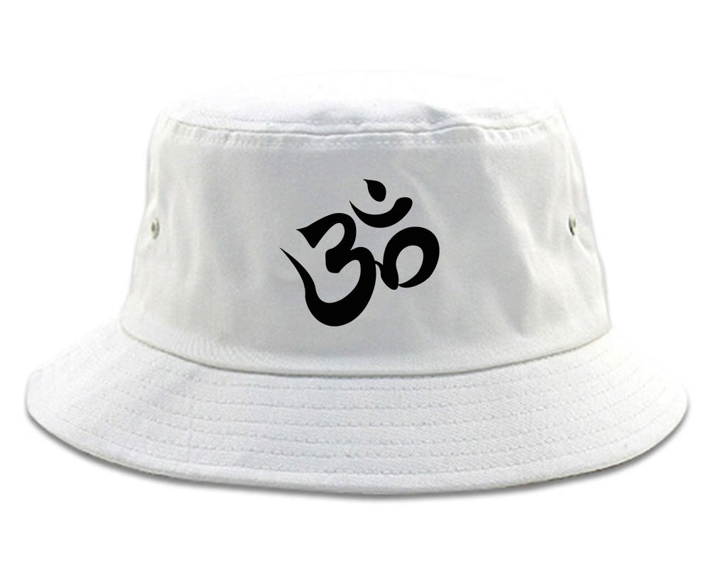 Om Ohm Symbol Bucket Hat White