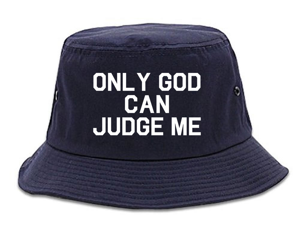 Only God Can Judge Me Mens Bucket Hat Navy Blue