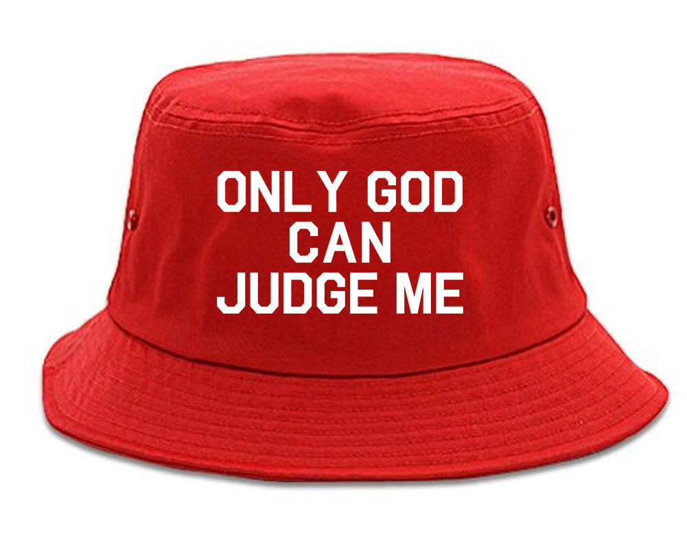 Only God Can Judge Me Mens Bucket Hat Red