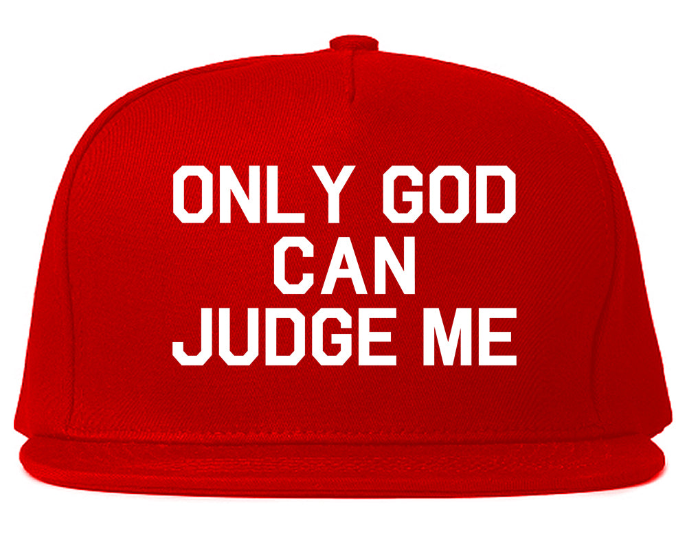 Only God Can Judge Me Mens Snapback Hat Red