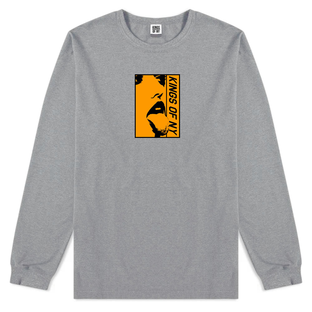 Open Minded Mens Long Sleeve T-Shirt Grey
