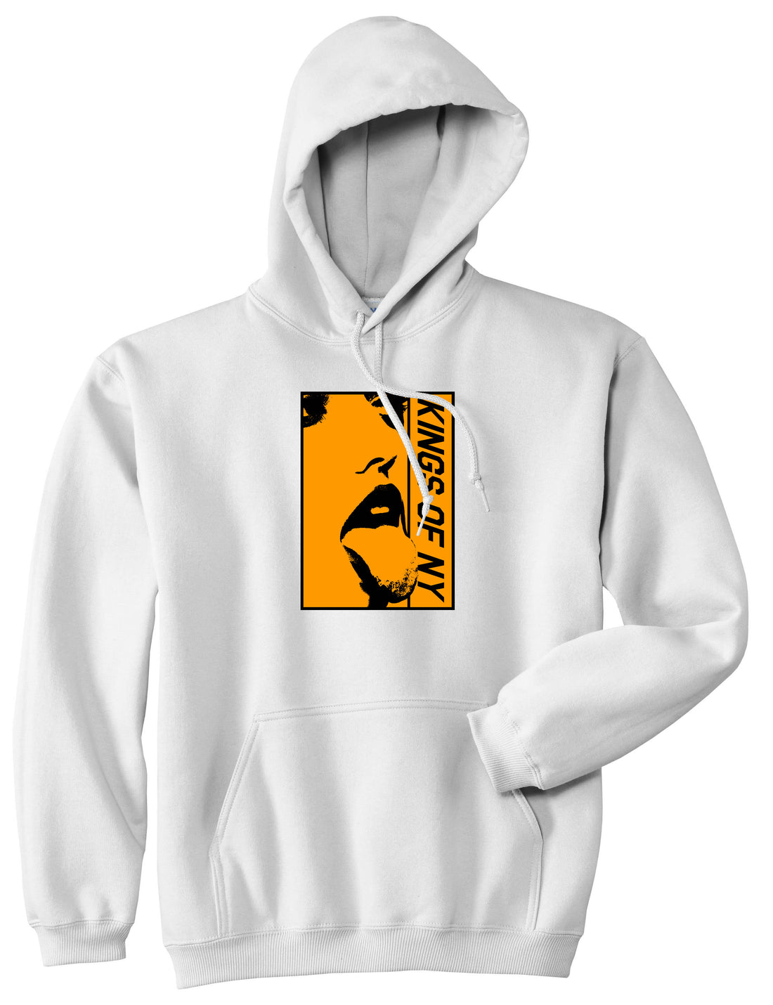 Open Minded Mens Pullover Hoodie White
