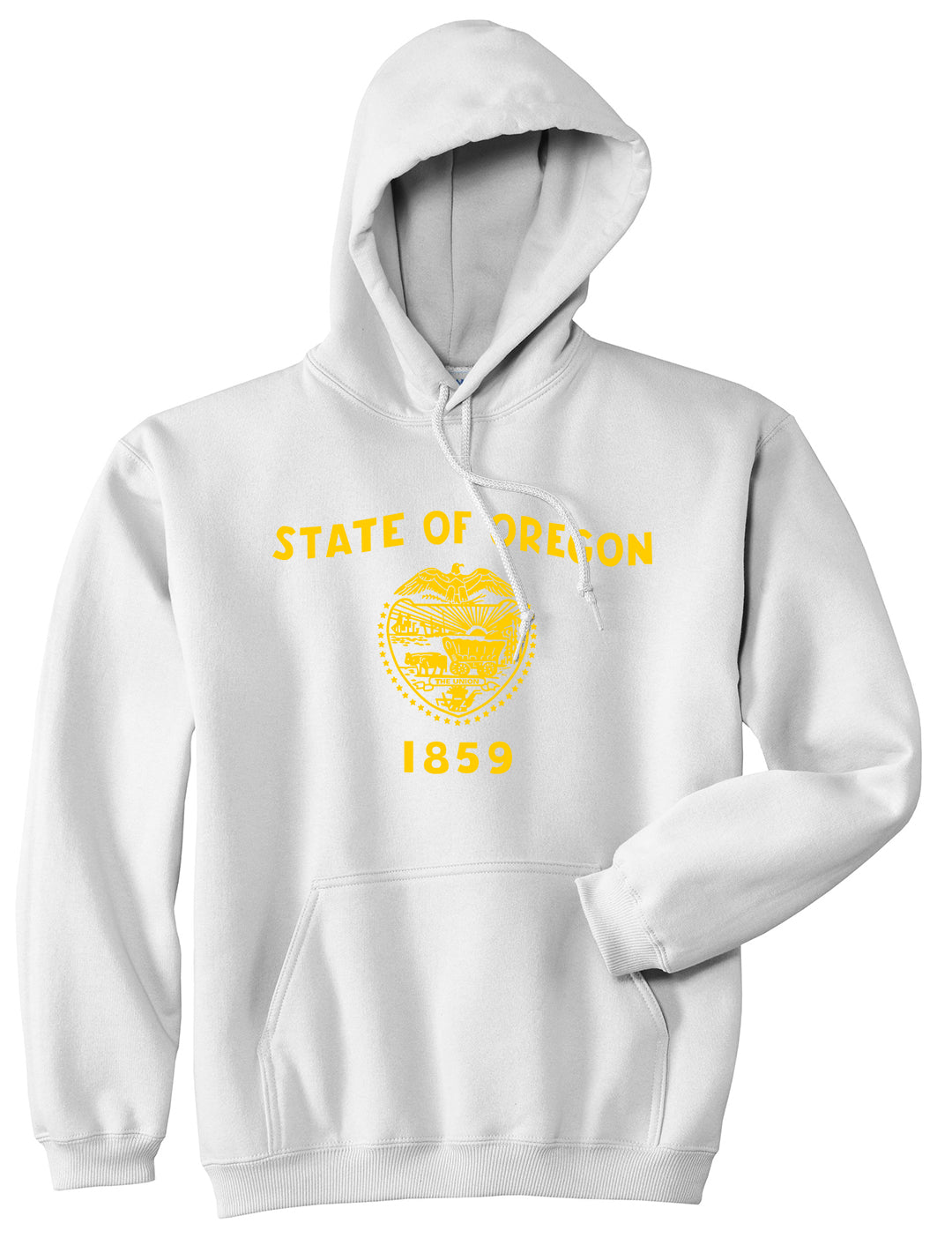 Oregon State Flag GRAPHIC Mens Pullover Hoodie White