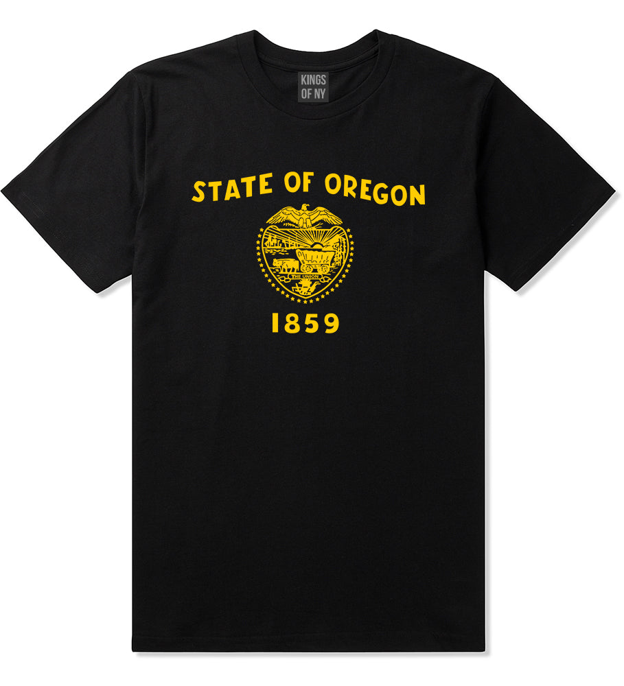 Oregon State Flag GRAPHIC Mens T-Shirt Black