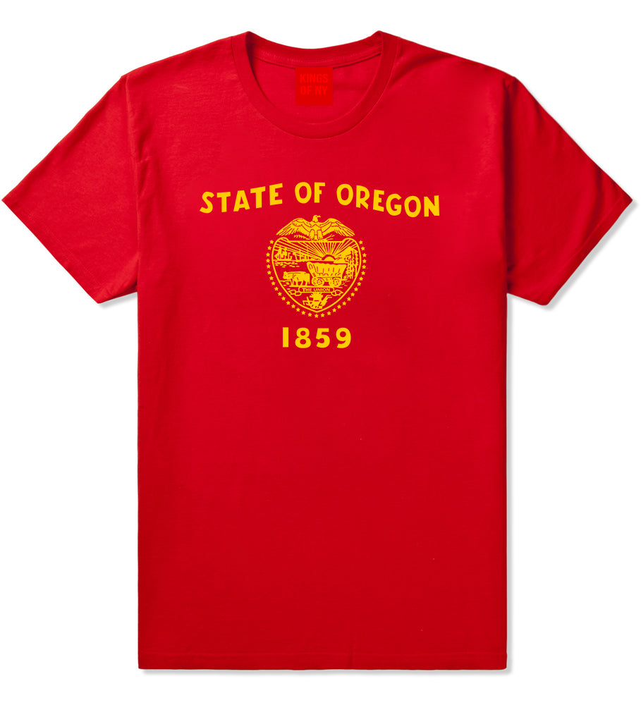 Oregon State Flag GRAPHIC Mens T-Shirt Red
