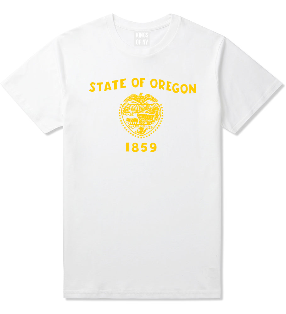 Oregon State Flag GRAPHIC Mens T-Shirt White